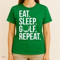 Eat Sleep Golf Repeat T-Shirt thumb 4