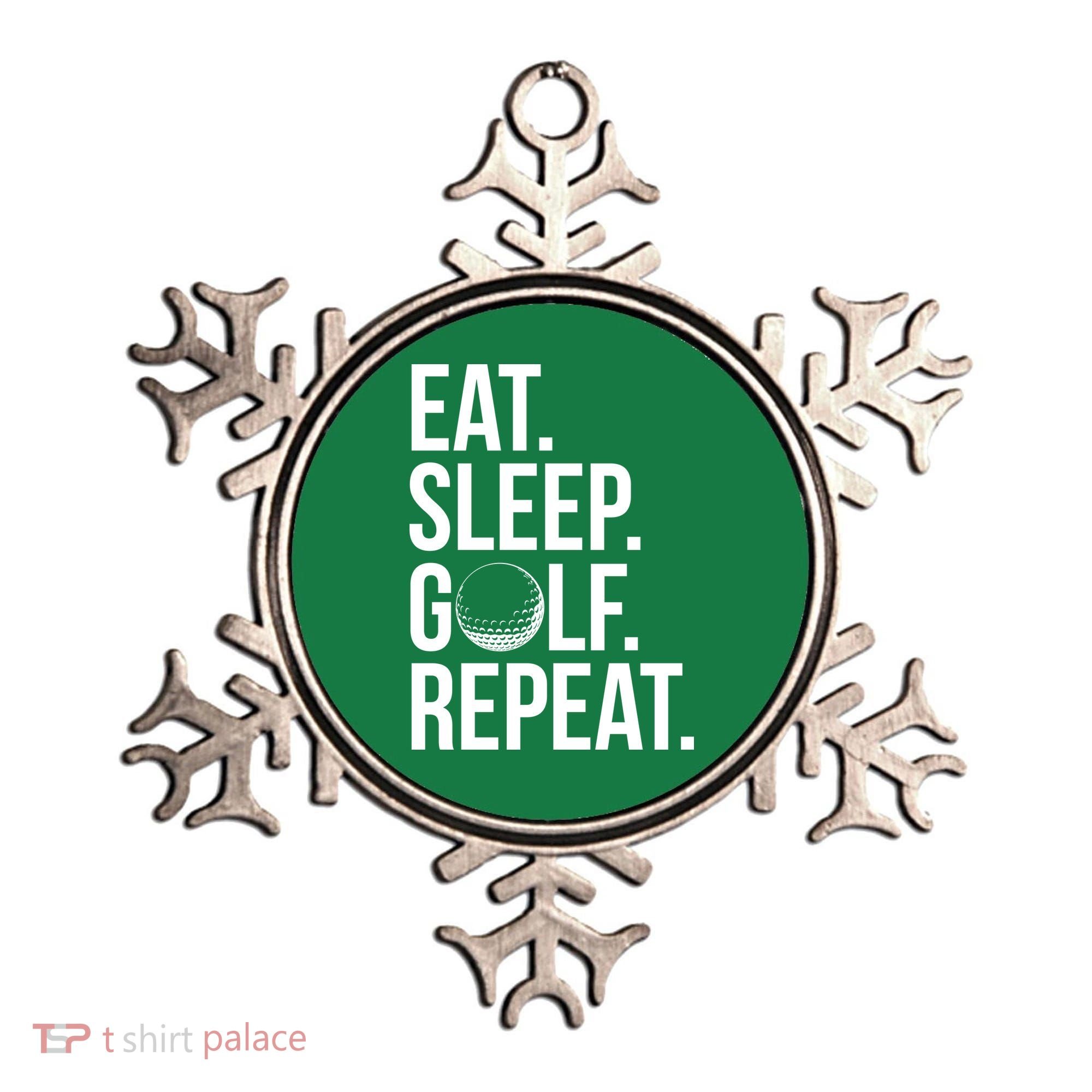 Eat Sleep Golf Repeat Ornament