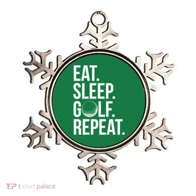 Eat Sleep Golf Repeat Ornament