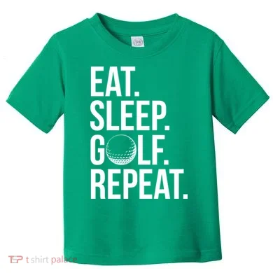Eat Sleep Golf Repeat Toddler T-Shirt