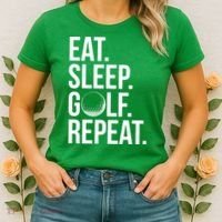 Eat Sleep Golf Repeat Women's T-Shirt thumb 2