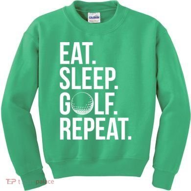 Eat Sleep Golf Repeat Kids Sweatshirt