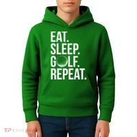 Eat Sleep Golf Repeat Kids Hoodie thumb 4