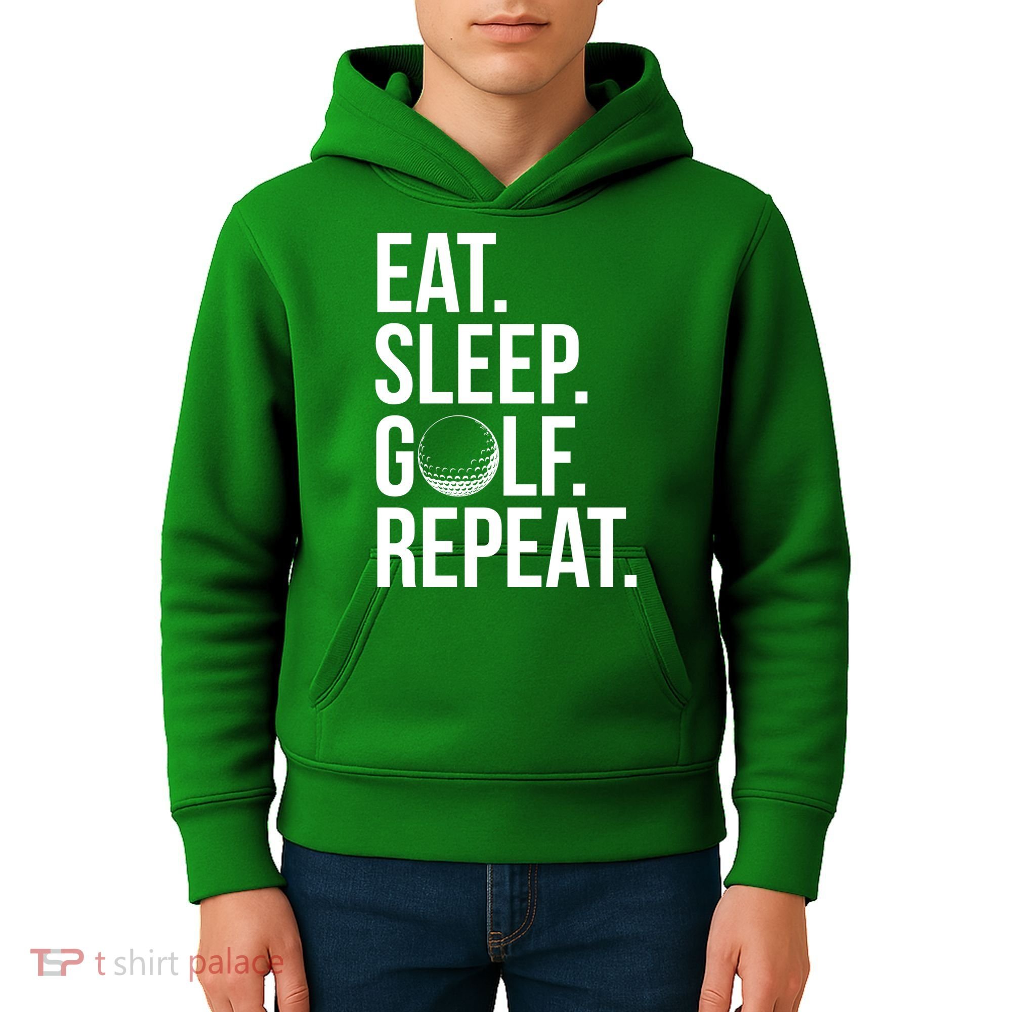 Eat Sleep Golf Repeat Kids Hoodie