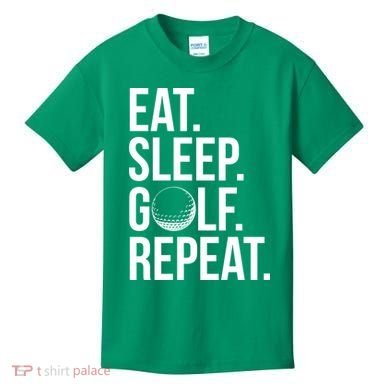 Eat Sleep Golf Repeat Kids T-Shirt