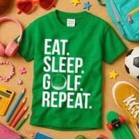 Eat Sleep Golf Repeat Kids T-Shirt thumb 3