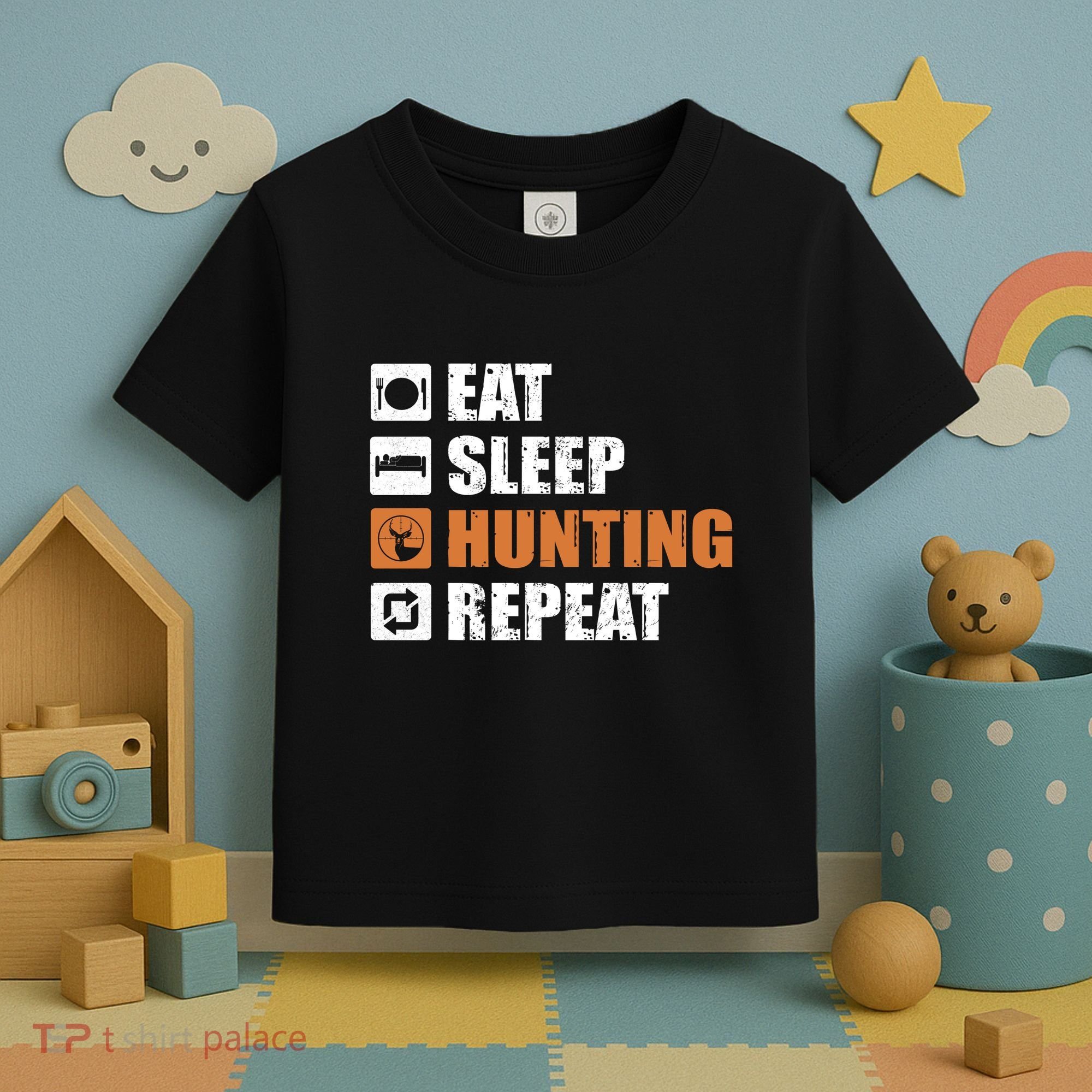 Eat Sleep Hunt Repeat Toddler T-Shirt