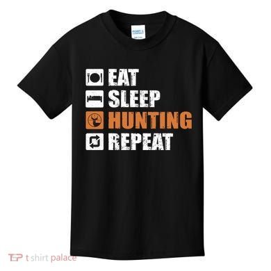 Eat Sleep Hunt Repeat Kids T-Shirt