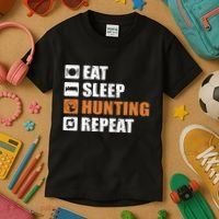 Eat Sleep Hunt Repeat Kids T-Shirt thumb 3