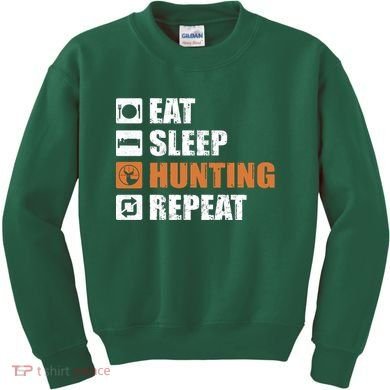 Eat Sleep Hunt Repeat Kids Sweatshirt