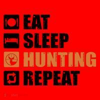Eat Sleep Hunt Repeat Santa Hat thumb 1