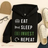 Eat Sleep Invest Repeat Hoodie thumb 4
