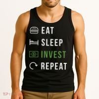 Eat Sleep Invest Repeat Tank Top thumb 3