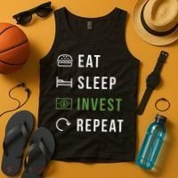 Eat Sleep Invest Repeat Tank Top thumb 4