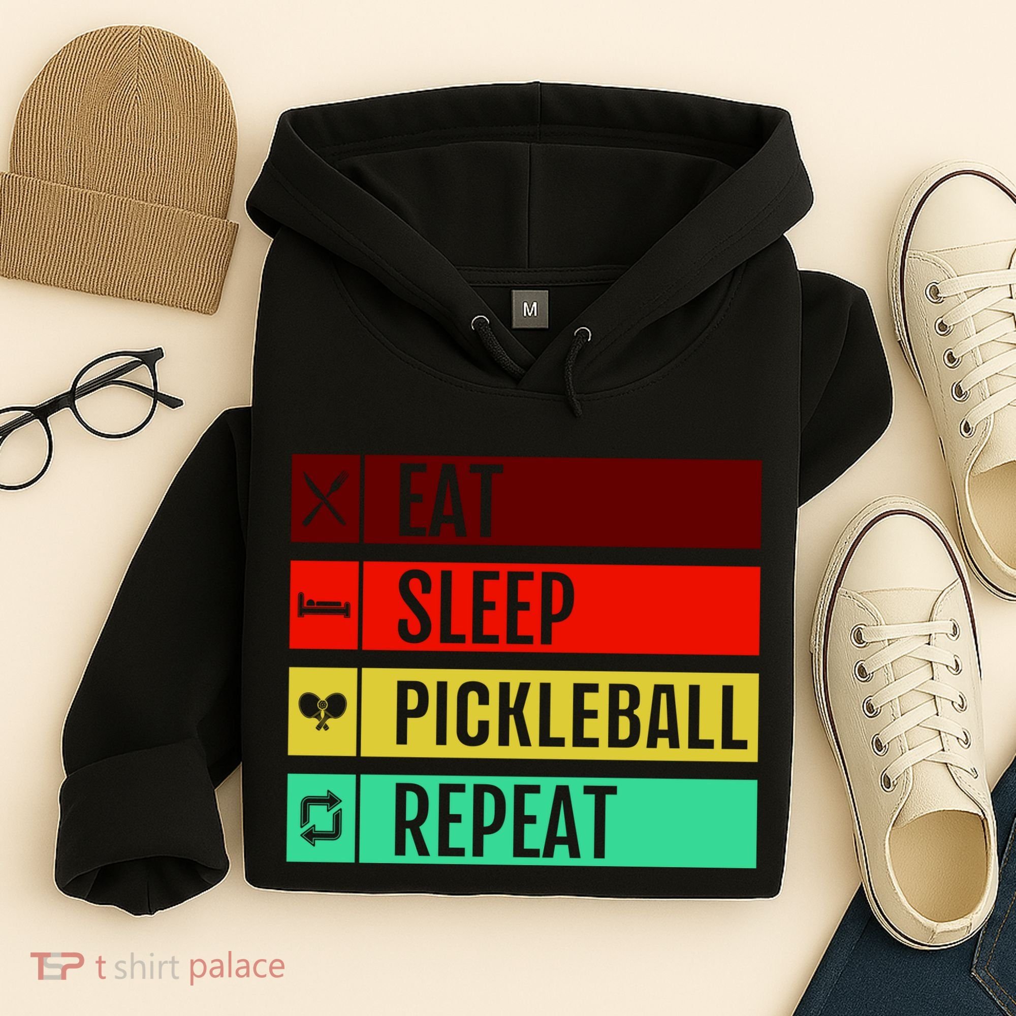 Eat Sleep Pickleball Repeat Hoodie