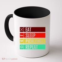 Eat Sleep Pickleball Repeat Coffee Mug thumb 0