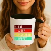 Eat Sleep Pickleball Repeat Coffee Mug thumb 3