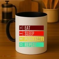 Eat Sleep Pickleball Repeat Coffee Mug thumb 4