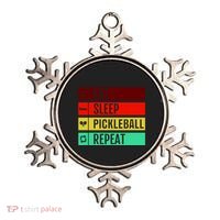 Eat Sleep Pickleball Repeat Ornament thumb 0