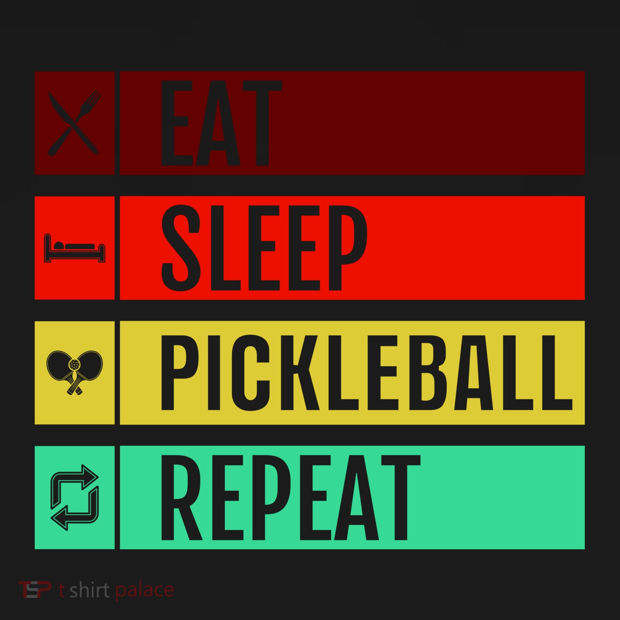 Eat Sleep Pickleball Repeat Ornament