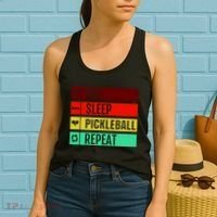 Eat Sleep Pickleball Repeat Women's Tank Top thumb 2