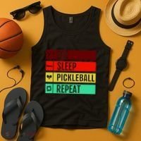 Eat Sleep Pickleball Repeat Tank Top thumb 4
