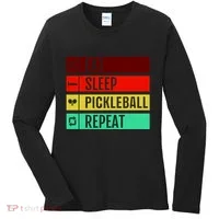 Eat Sleep Pickleball Repeat Women's Long Sleeve Shirt thumb 0