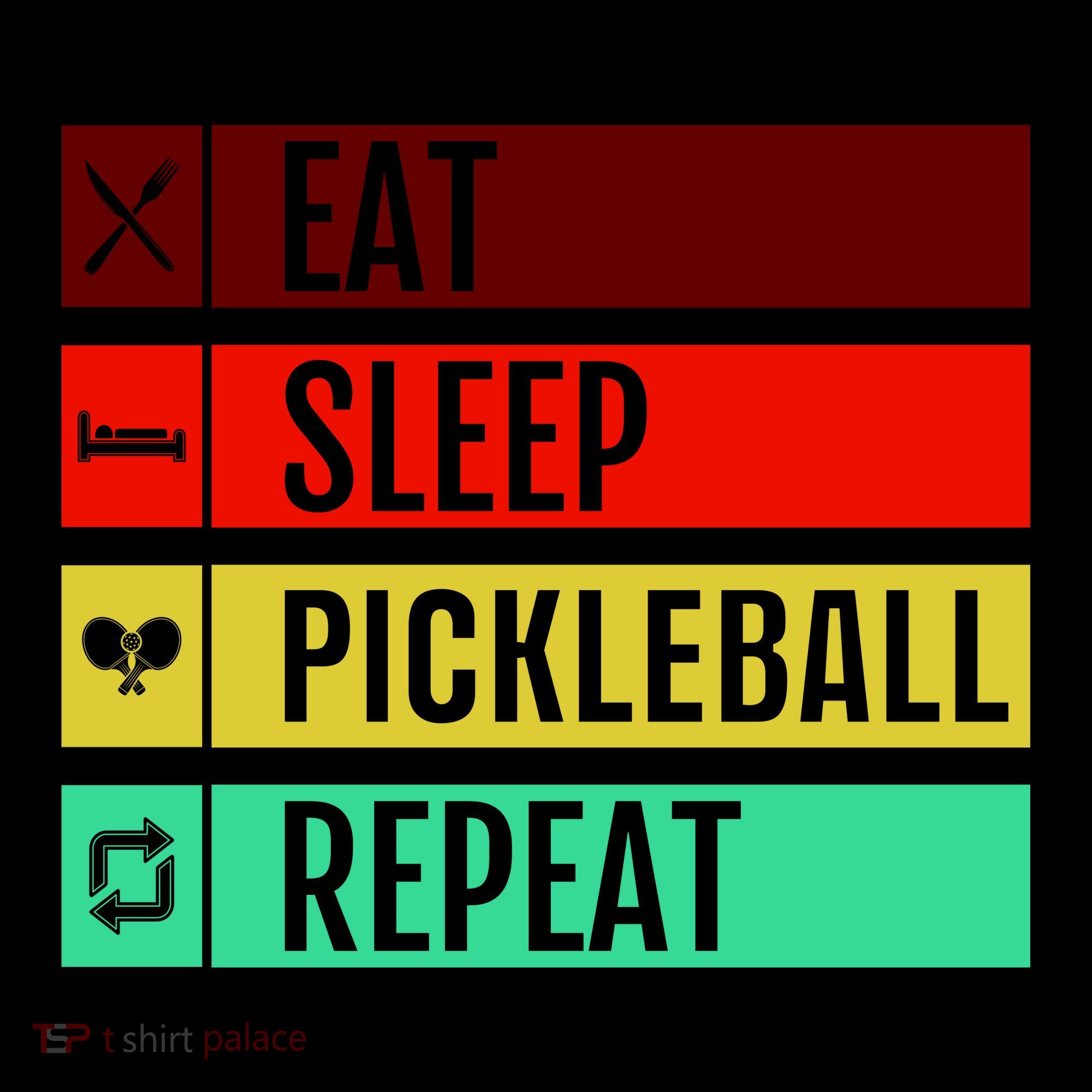 Eat Sleep Pickleball Repeat Women's Long Sleeve Shirt