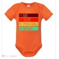 Eat Sleep Pickleball Repeat Baby Bodysuit thumb 0