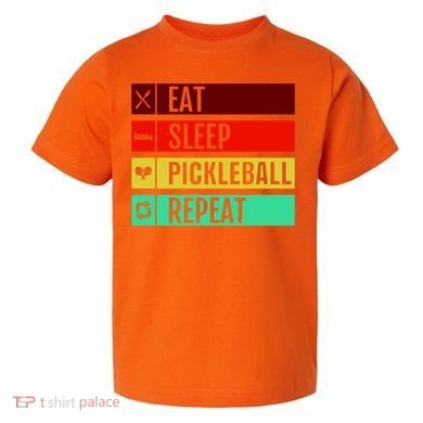 Eat Sleep Pickleball Repeat Toddler T-Shirt