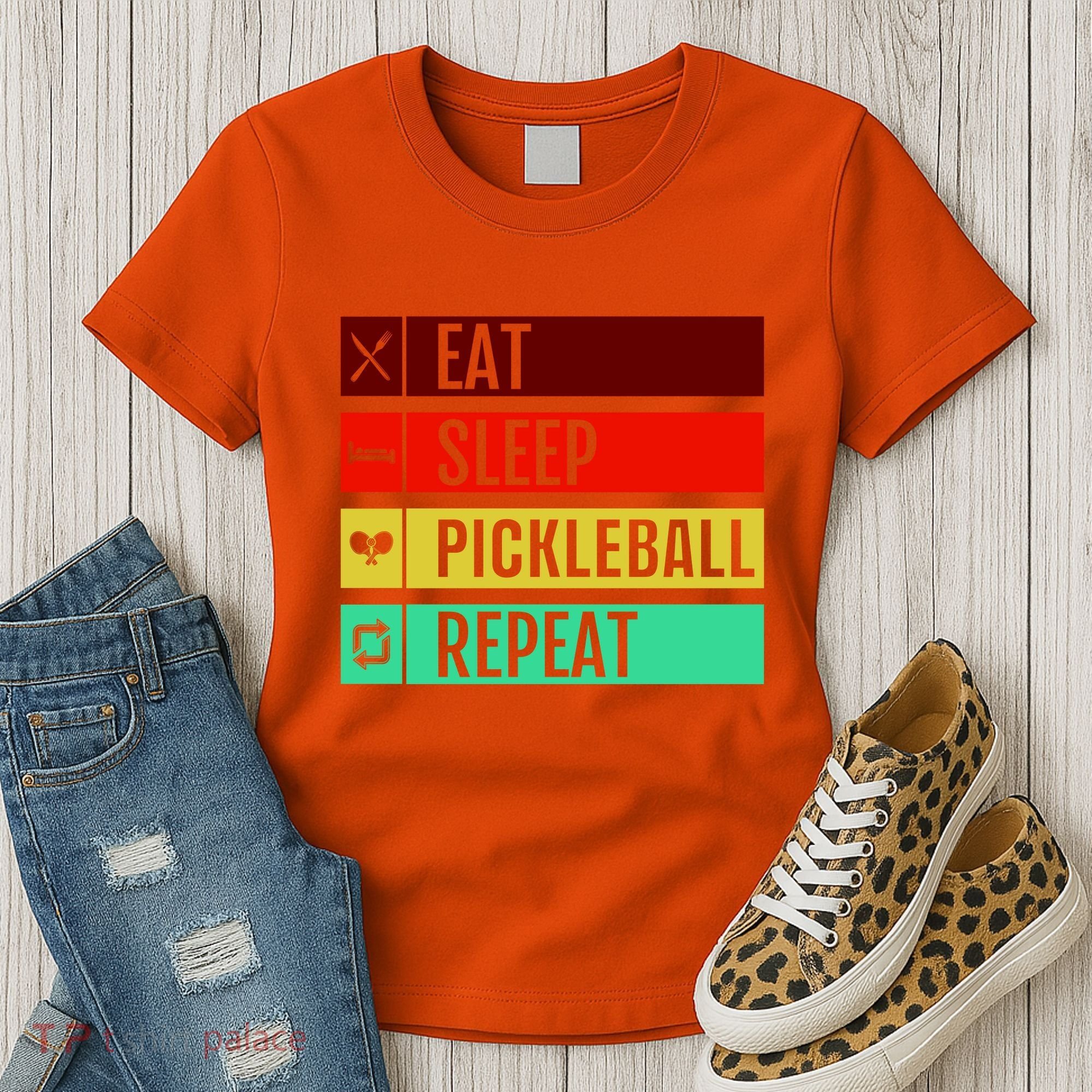 Eat Sleep Pickleball Repeat Women's T-Shirt