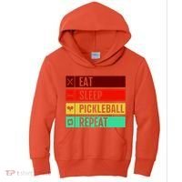 Eat Sleep Pickleball Repeat Kids Hoodie thumb 0