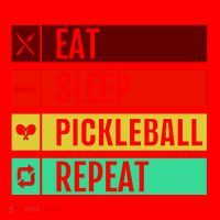 Eat Sleep Pickleball Repeat Santa Hat thumb 1