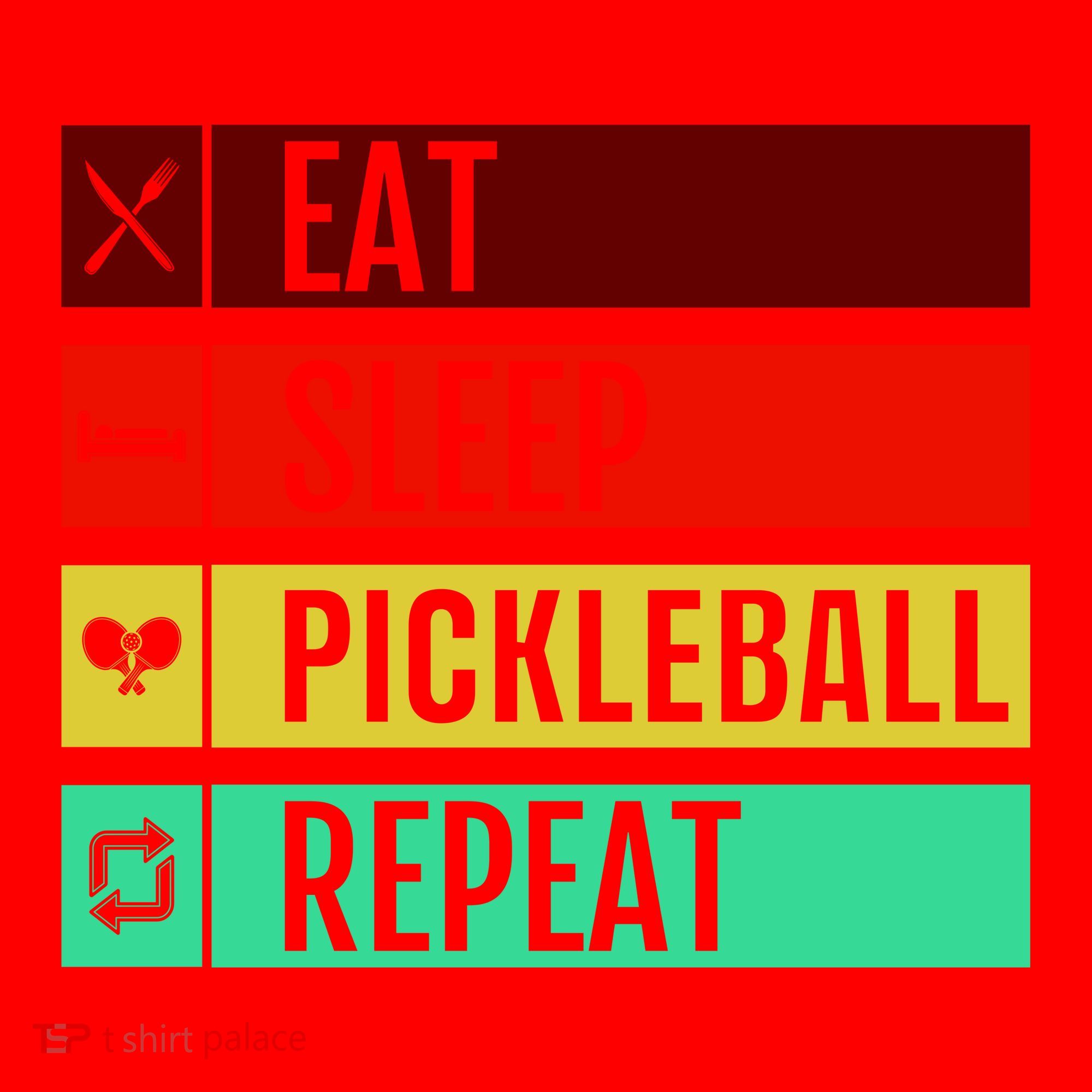 Eat Sleep Pickleball Repeat Santa Hat