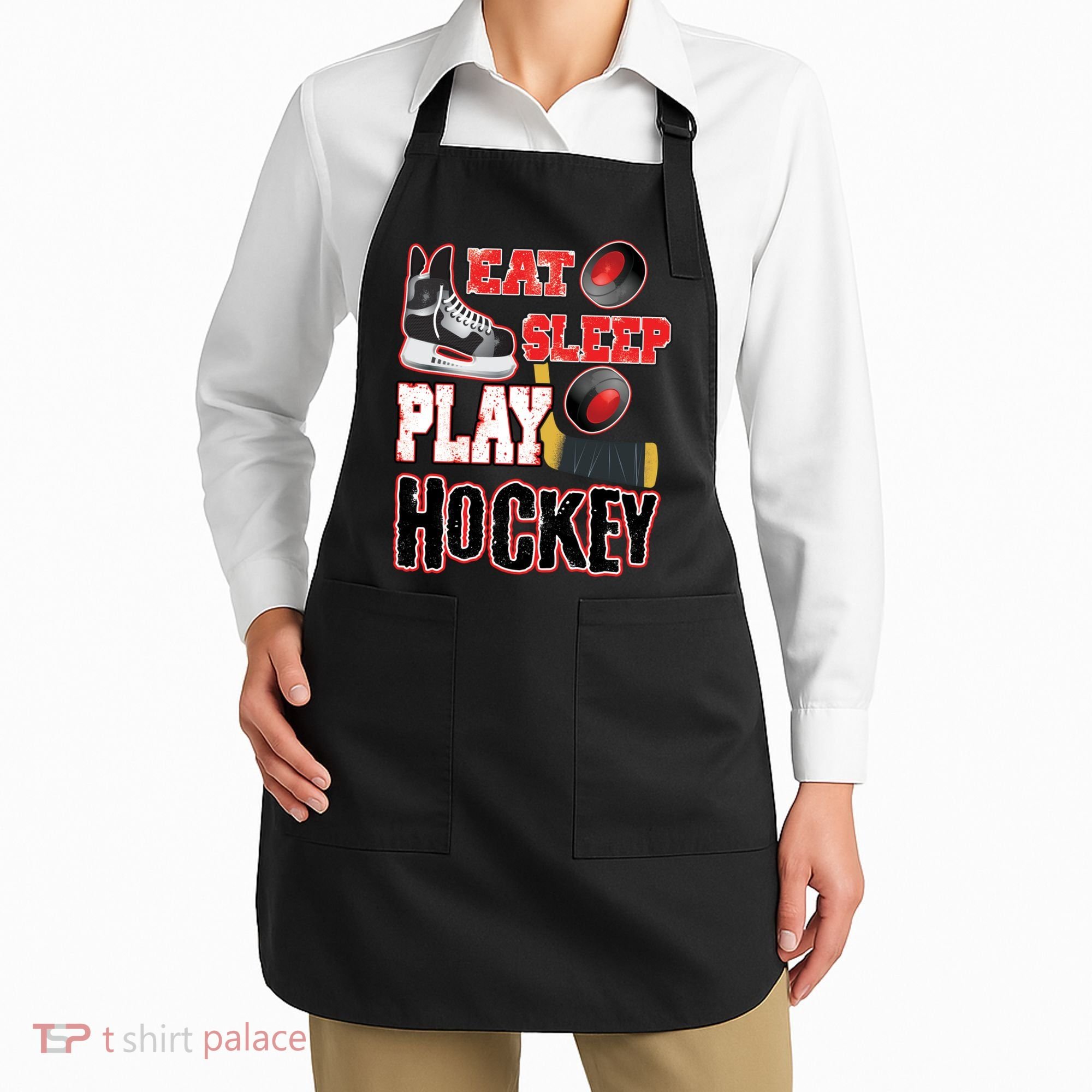 Eat Sleep Play Hockey Apron