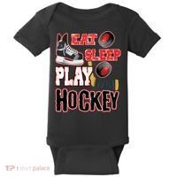 Eat Sleep Play Hockey Baby Bodysuit thumb 0