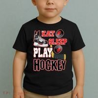 Eat Sleep Play Hockey Toddler T-Shirt thumb 2