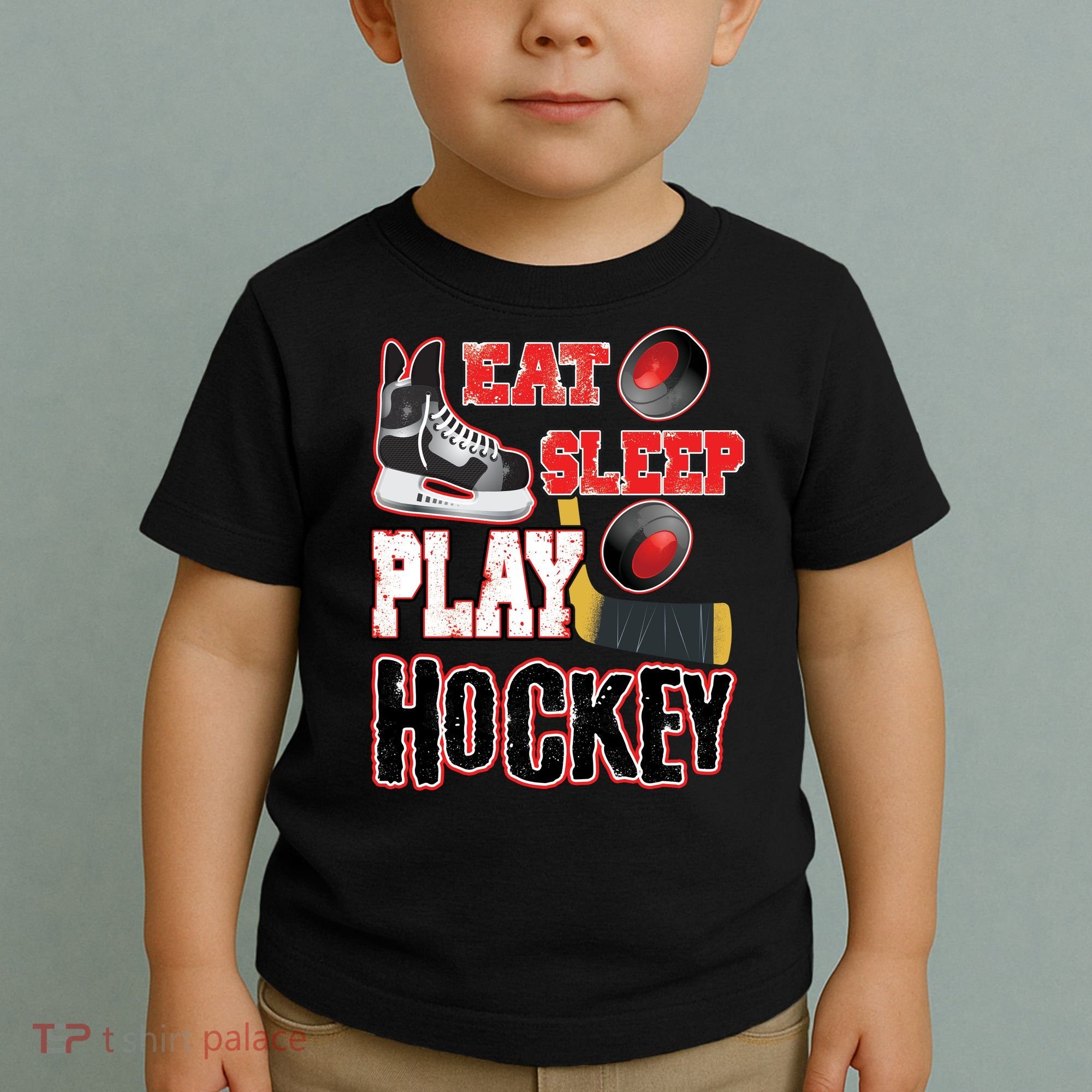 Eat Sleep Play Hockey Toddler T-Shirt