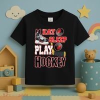 Eat Sleep Play Hockey Toddler T-Shirt thumb 3