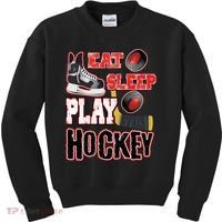 Eat Sleep Play Hockey Kids Sweatshirt thumb 0