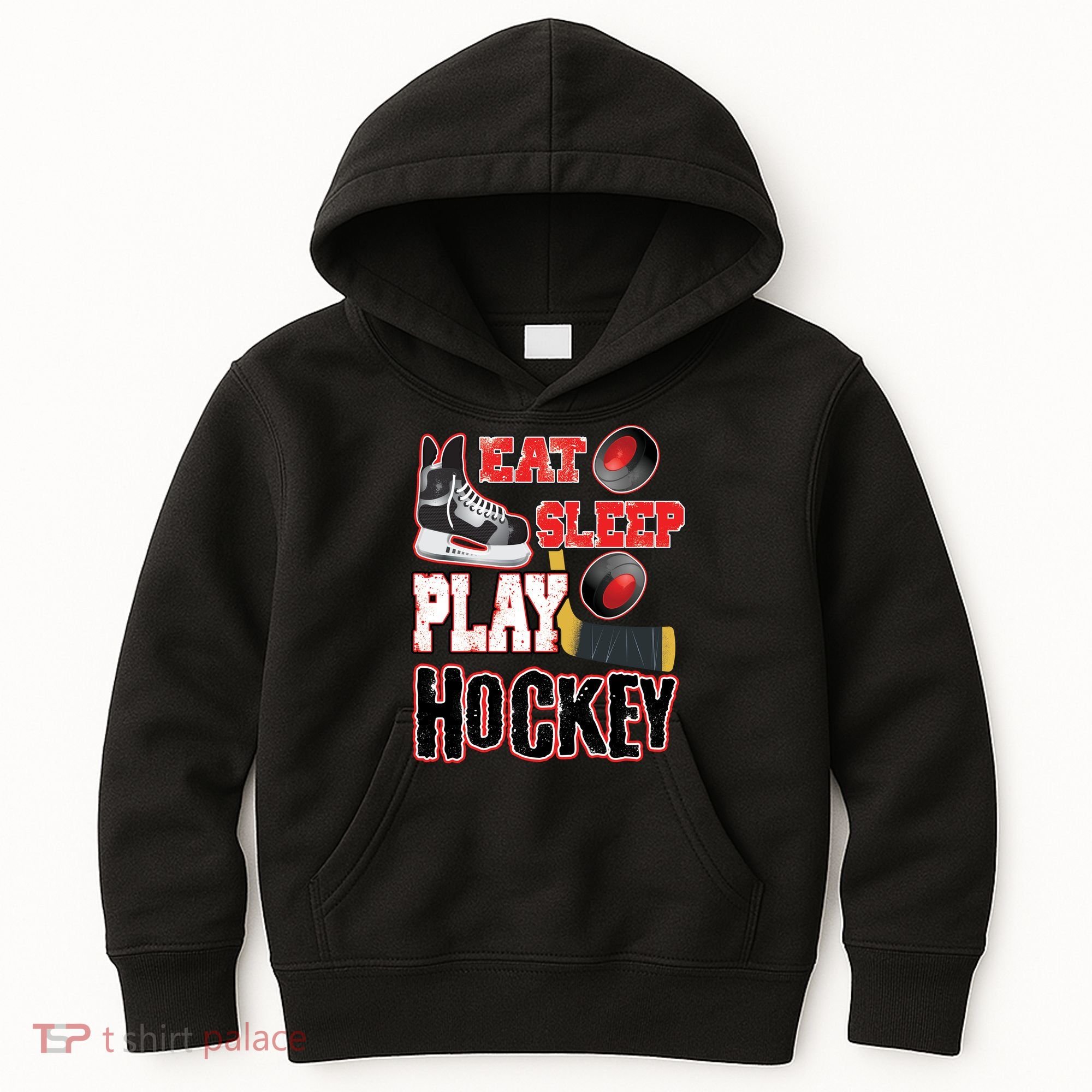 Eat Sleep Play Hockey Kids Hoodie