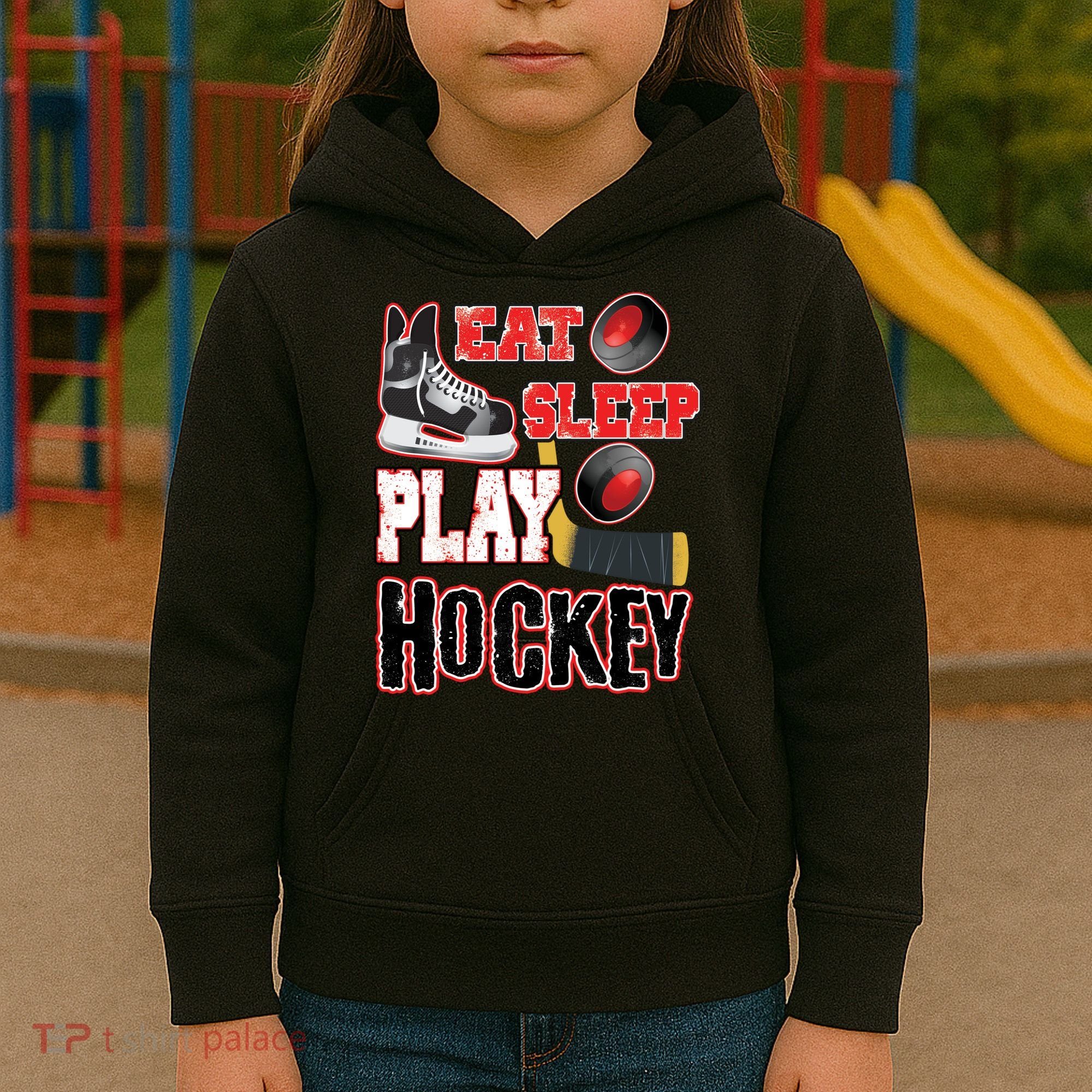 Eat Sleep Play Hockey Kids Hoodie
