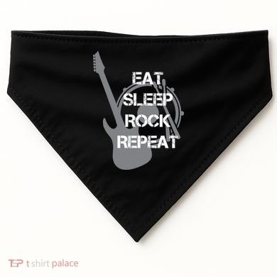 Eat Sleep Rock Repeat USA-Made Doggie Bandana