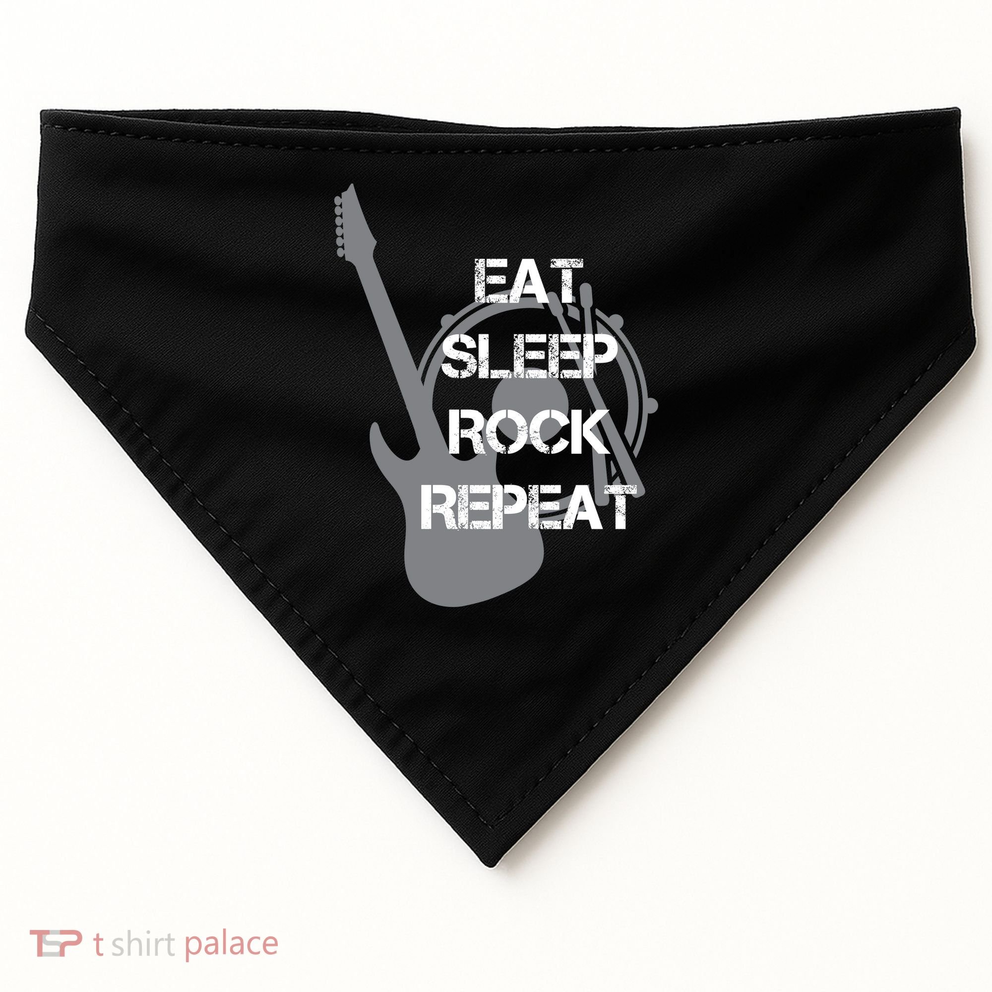 Eat Sleep Rock Repeat USA-Made Doggie Bandana