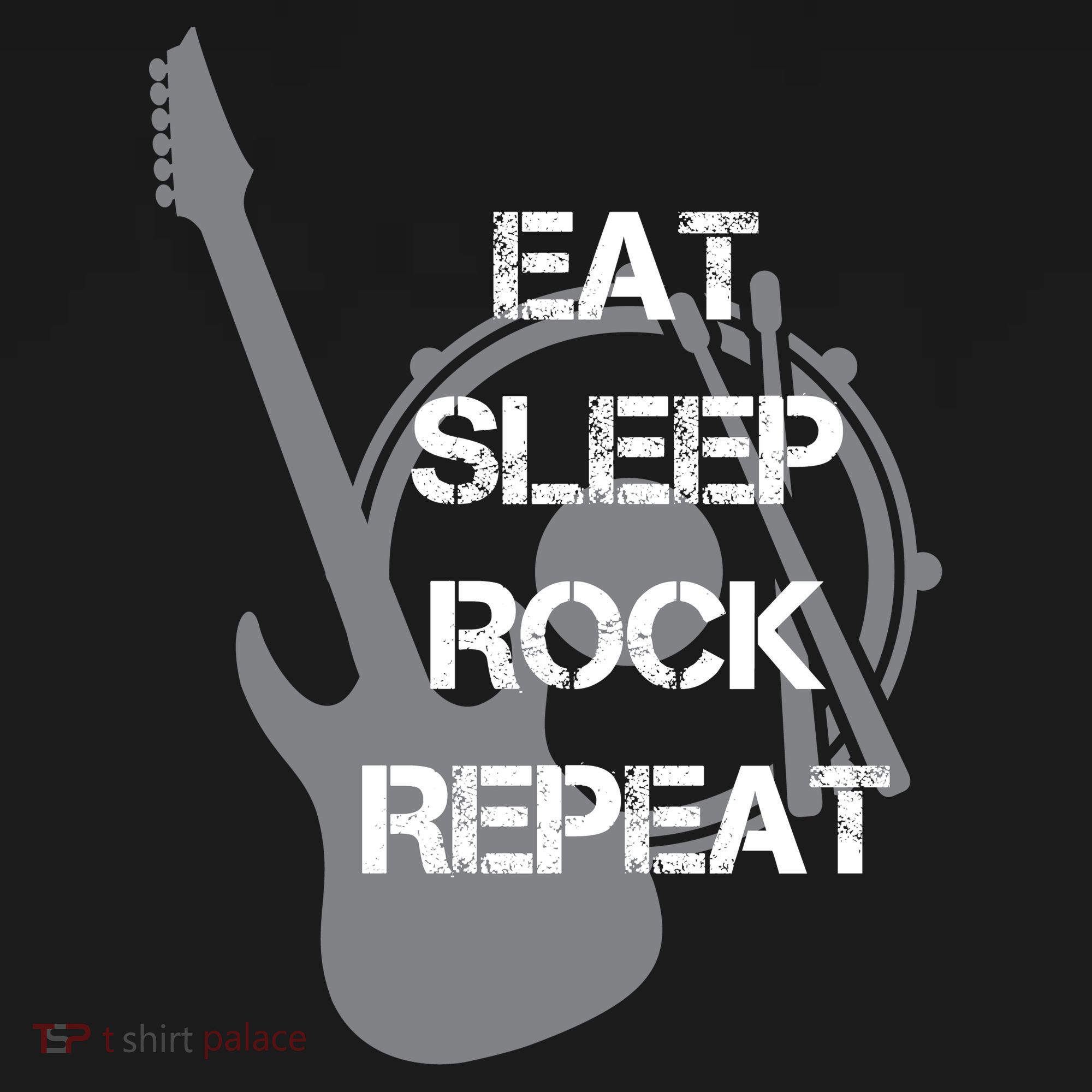 Eat Sleep Rock Repeat USA-Made Doggie Bandana