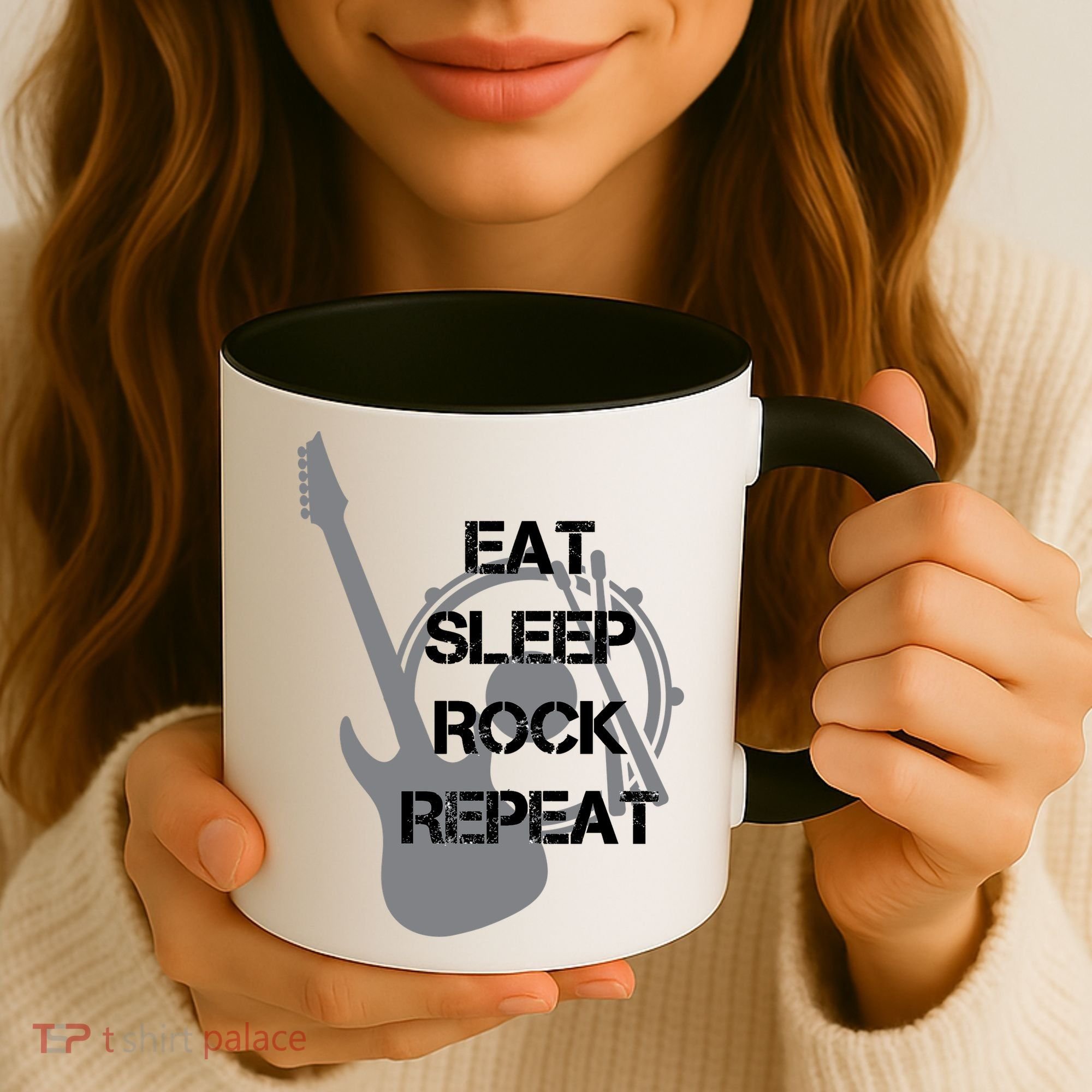 Eat Sleep Rock Repeat Coffee Mug