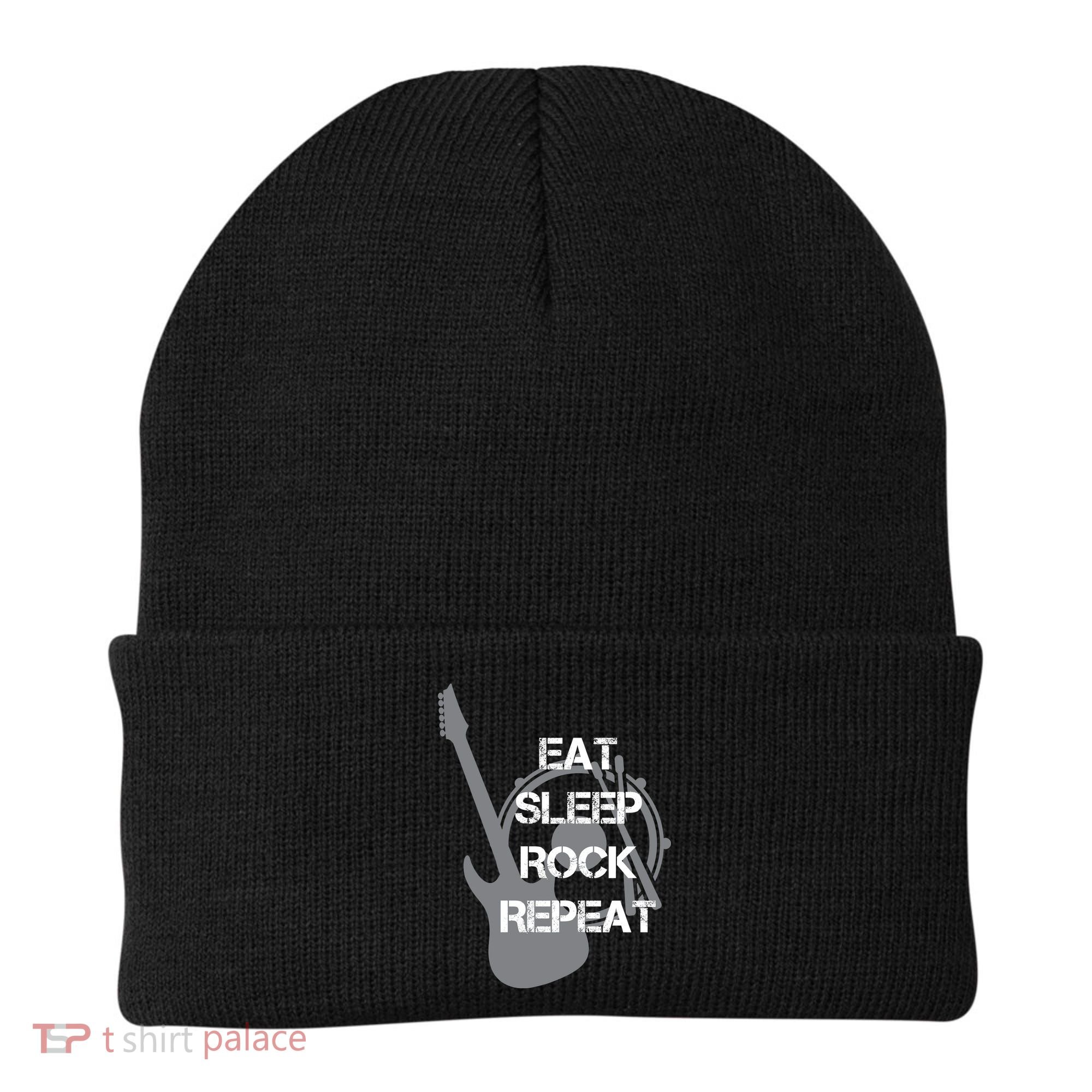 Eat Sleep Rock Repeat Beanie
