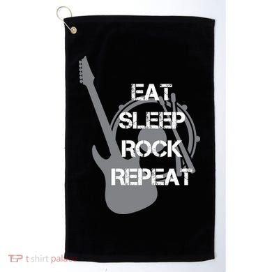 Eat Sleep Rock Repeat Golf Towel