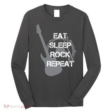 Eat Sleep Rock Repeat Long Sleeve Shirt