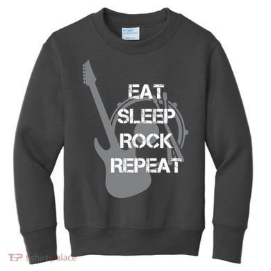 Eat Sleep Rock Repeat Kids Sweatshirt